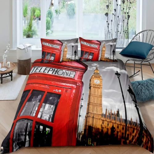 Parure de lit 2 personnes 240x260 Londres microfibre premium