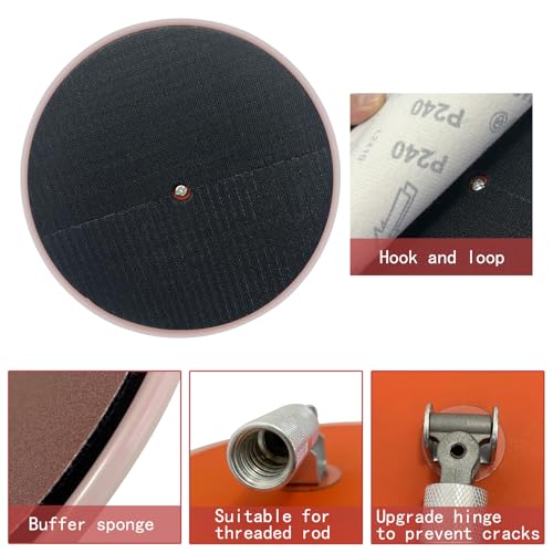 Image of Drywall Pole Sander,80 inch Drywall Sander With Extension Pole,360 Radial Sander with Adjustable Extension Pole for Dry Wall and Ceilings,Includes 5pcs Sanding Sheets (80,120, 150,180,240 Grit)