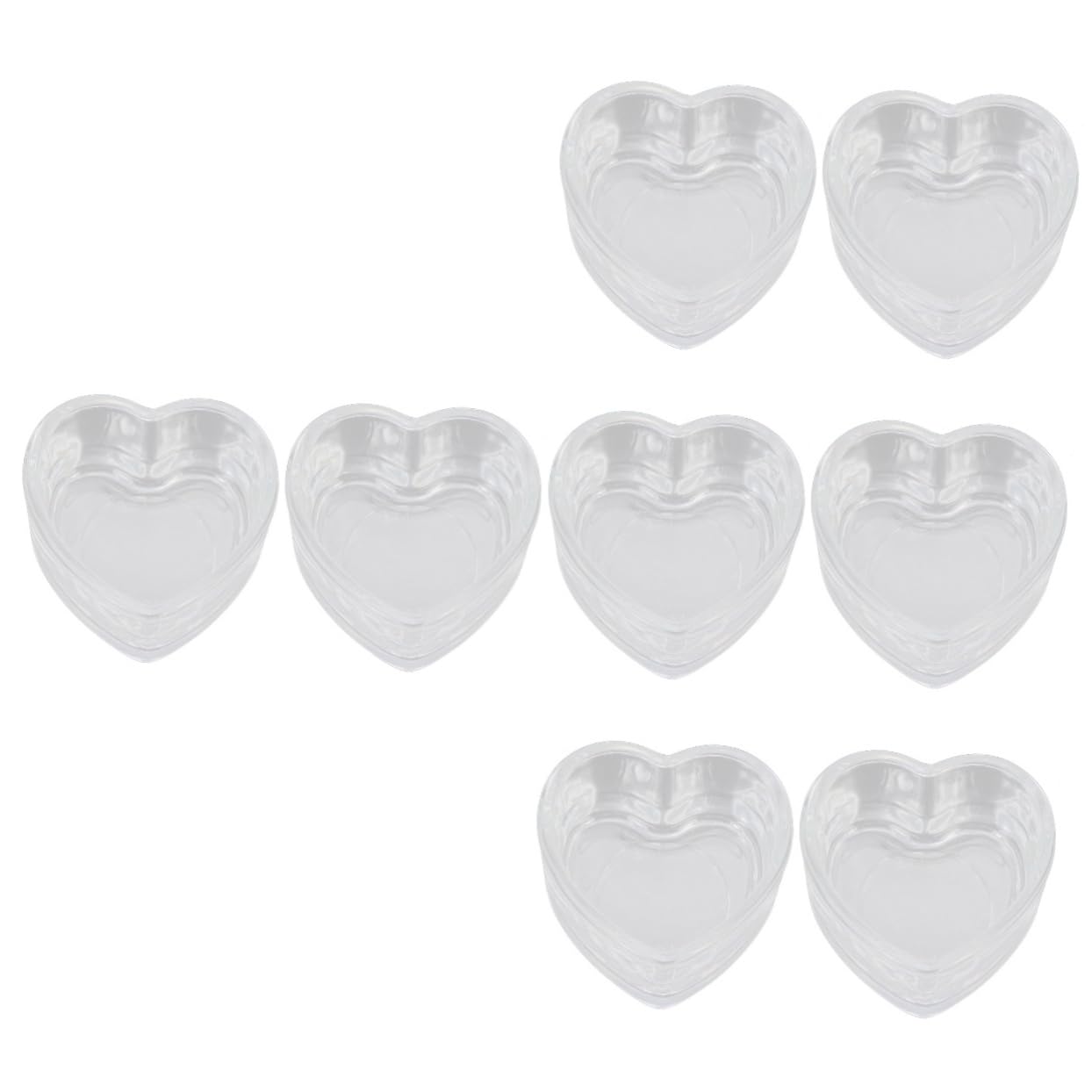 VANZACK 8piezas Tazón Transparente para Hámster y Chinchilla Antideslizante y De Limpiar para Comida y Agua De Roedores