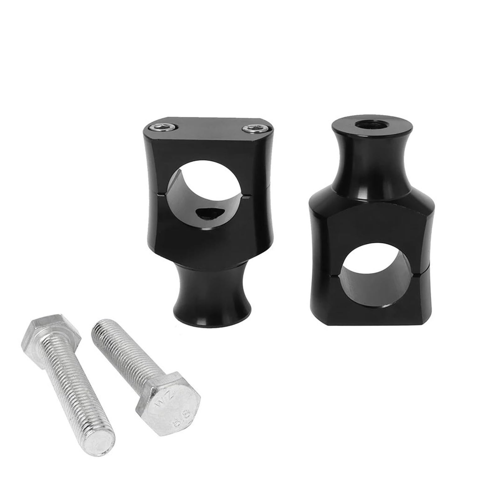 Abrazadera Manillar 1 Par Abrazaderas Universales 1 Pulgada Y 25 Mm Para Manillar Motocicleta Dyna Sportster Aluminio Color Negro Elevador(25mm black)