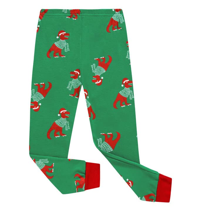 Benaive Boys Christmas Pajamas Kids Xmas Holiday Pjs 100% Cotton, 2-Piece Boys Sleepwear Long Sleeves Set Size 2T - image 4