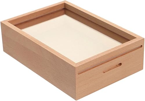 Zerodeko Hucha sin terminar Caja de dinero Caja de puntas de madera Caja de madera clara Hucha Sombra Caja de exhibición Banco de dinero Caja de