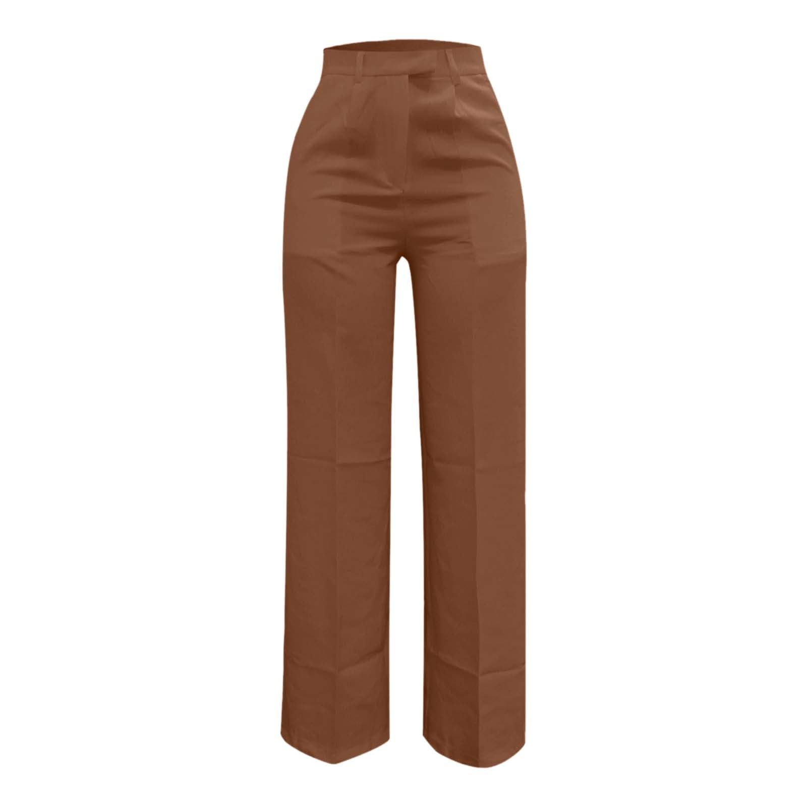 Generico Pantaloni Casual da Donna a Gamba Dritta Comodi da Indossare Tutti i Giorni Morbidi Elasticizzati Traspiranti Estivi Primaverili Autunnali