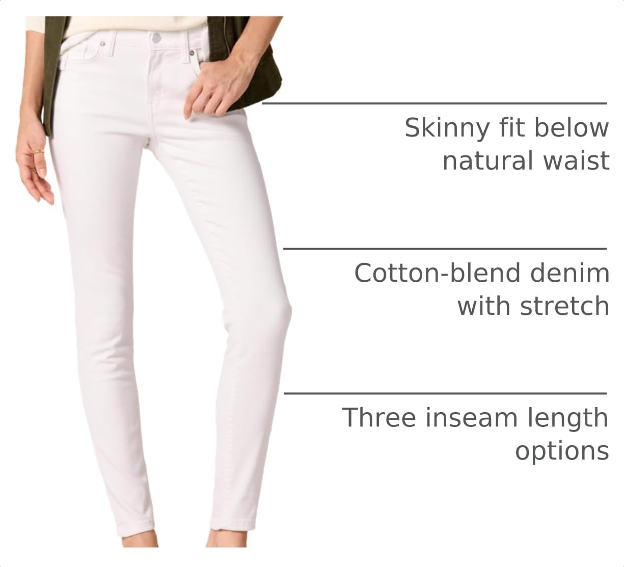 Amazon Essentials Women's Mid-Rise Stretchy Skinny Denim Jeans, 5-Pocket image 5