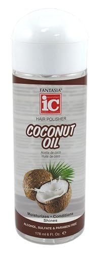 Fantasia Pulidor de cabello Ic 6oz aceite de coco (paquete de 6)