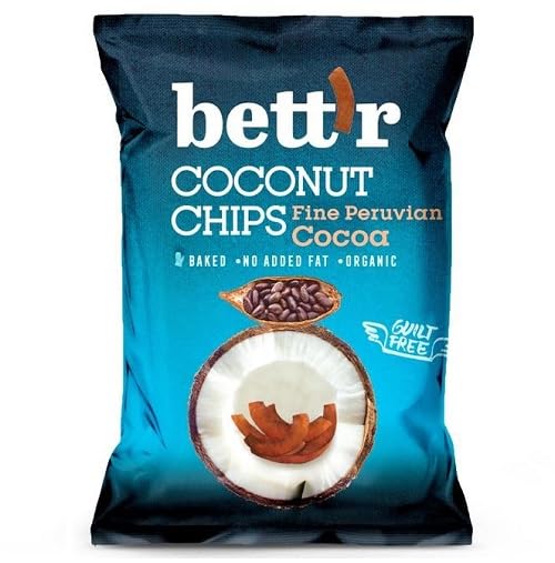 BETT'R Chipsy z kokosa z kakao bezglutenowe (40g) - BIO