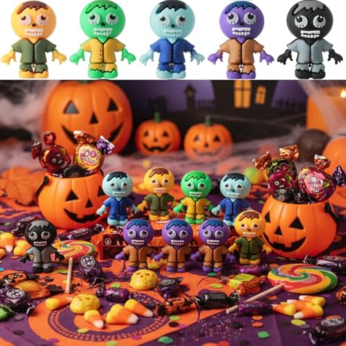 VioraWhite 60 Pcs Easter Mini Zombies Figurines Tiny Zombies Action Figures to Hide and Seek Little Statue for Easter Party Favors Gifts Treats Goodie Bag Supplies Imaginative Display