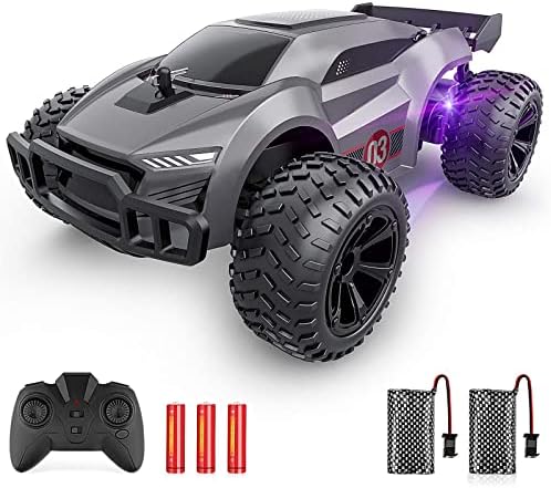 EpochAir Remote Control Car - 2.4GHz High Speed , Offroad Hobby Rc Racing Car with Colorful Led Lights and Rechargeable Battery,Electric Toy Car Gift for 3 4 5 6 7 8 Year Old Boys Girls Kids