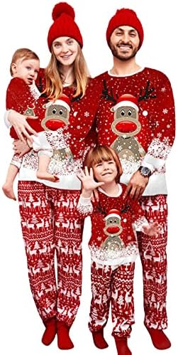 Matching Christmas Pajamas for Family Cute Printed Xmas Pajamas S...