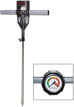 AgraTronix 8180 Soil Compaction Tester - 24 in. Probe, 300 PSI, Rubber Grip Handles, Water Filled Stainless Dial | Agricultural Supplies