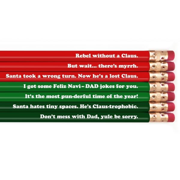 Set de 7 lápices SNIFTY con bromas navideñas miniatura 2