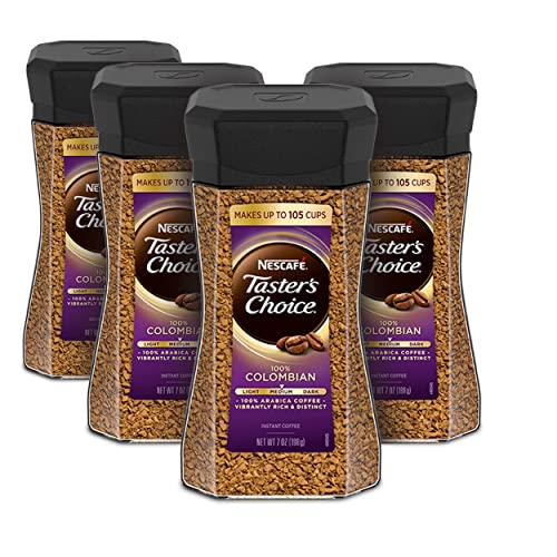 Nescafe Taster's Choice 100% Colombian Medium Roast Instant Coffee, 100% Colombian Medium Roast, 7 Oz (Pack Of 4) #TOP11