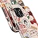 MERRO for iPhone 14 Plus Case - Wireless Charging Compatible - Dual-Layer Hard Shell & Silicone Cover - Protective Phone Case with Cute Wildflower Designs for Women - Whimsical Collage