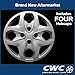 Premium Replica Hubcap Set, Fits Ford Fiesta 2011-2013, Replacement 15-inch Wheel Cover (4 Pieces)