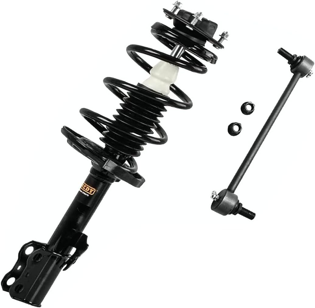OREDY 2PC Front Left Strut & Sway Bar Link Kit for 2004 2005 2006 Toyota Camry/Solara Lexus ES330, Driver Side Replacement w/Coil Spring Assembly -172206 K90344