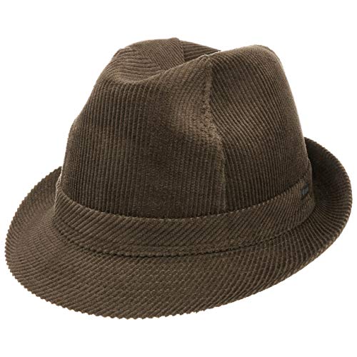Lipodo Chapeau Molinar en Velours Homme - Trilby avec Attache pour Printemps-ete - 57 cm Marron Cover