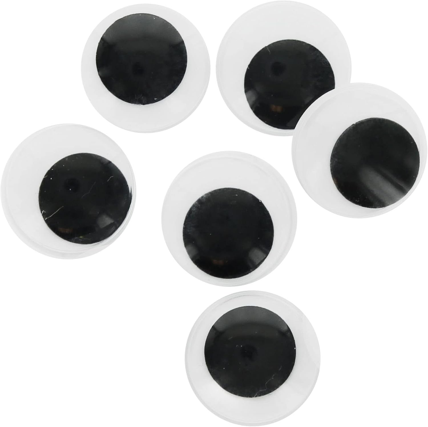 Essentials By Leisure Arts Eyes Paste On Moveable 15Mm Black 8Pc Googly Eyes, Google Eyes for Crafts, Big Googly for Crafts, Wiggle Eyes, Craft