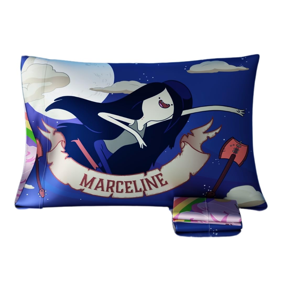 Adventure Time Marceline Princess Bubblegum Beauty Silky Satin Standard Reversible Pillowcase Cover 20x30 for Hair and Skin, (Officially Licensed Product) by Franco Collectibles