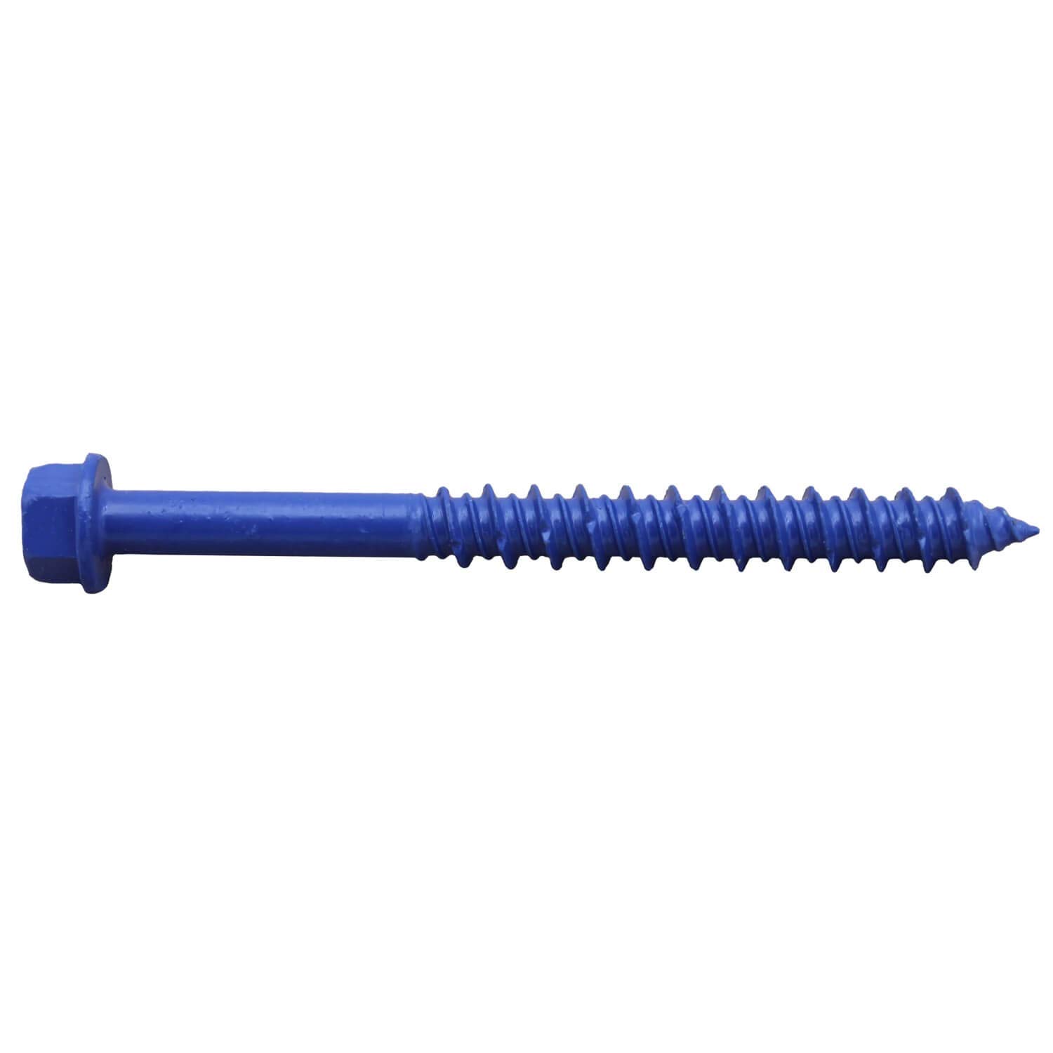 Blue Concrete Anchor Screws 1/4" x 2-3/4" Carbon Steel Hardened - Interior & Exterior Coated Rust and Corrosion Resistant Screws (100 Count)