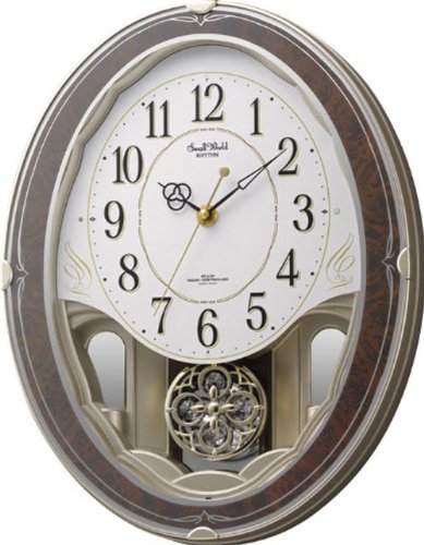 Amazon.co.jp: リズム時計工業 電波 掛 時計（アミュージングタイプ