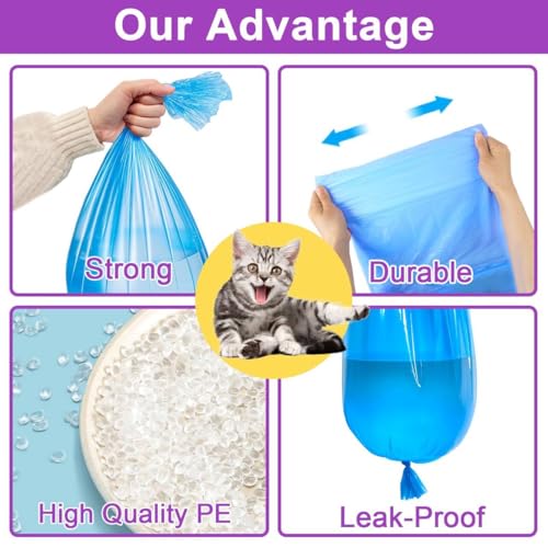SOHBCLE Cat Litter Refill Bags|8-Pack Cartridges Compatible with Genie Cat Litter Refills Standard,Plus and Style Pail | Superior Odor Control (NOT Compatible with XL) - Thumbnail 5