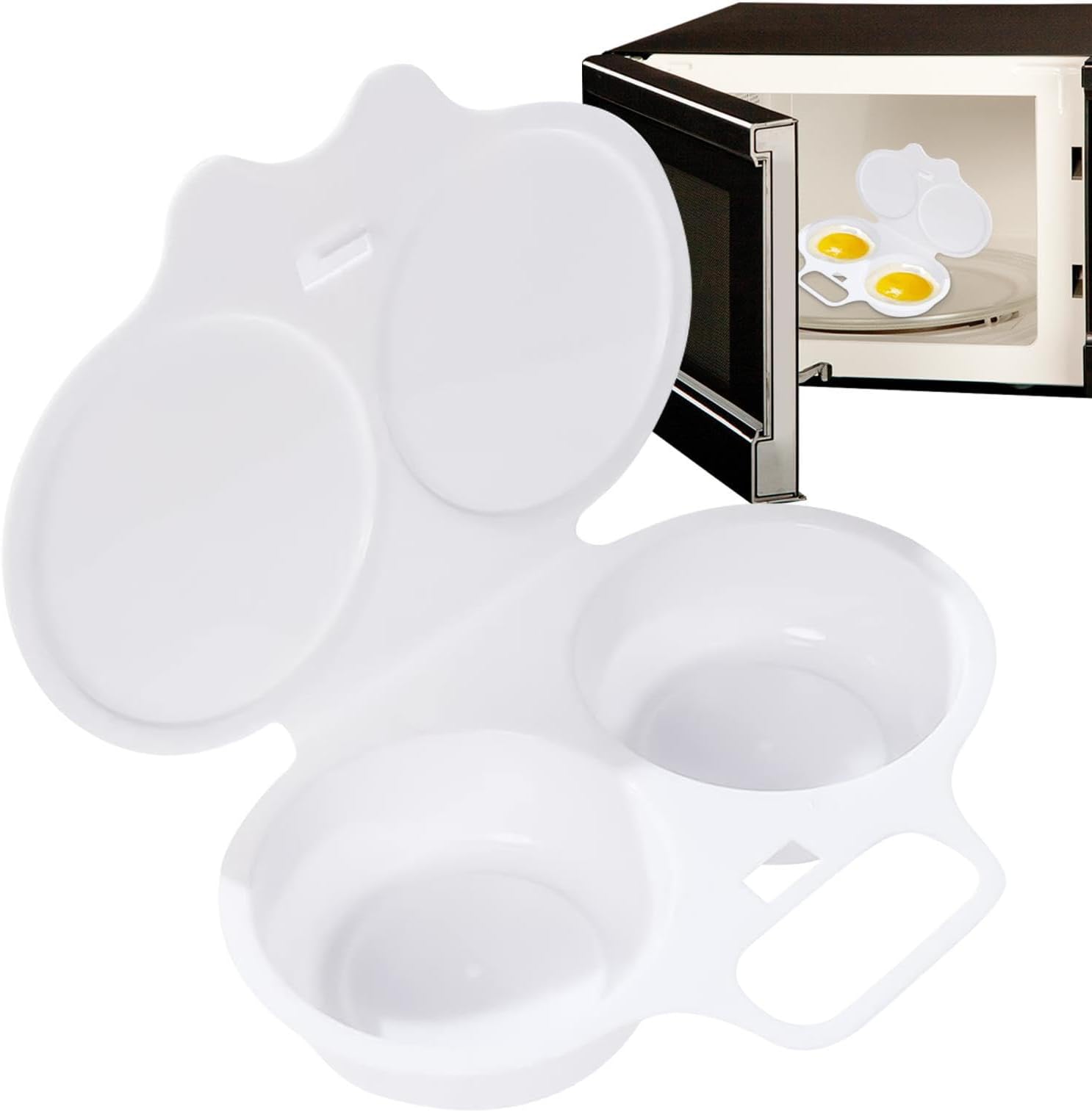 Microwave Egg Poacher | Egg Boiler Poacher Cooker,2 Eggs Capacity Poached Steamer Cups Maker For Home Breakfast