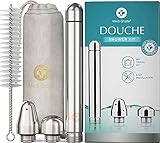 duschaufsatz auf badewanne Maße: Passt an die meisten Duschen, das Gewinde jeder einzelnen Düse misst 1,3 cm, während die Düsen in 3 verschiedenen Größen geliefert werden: 2 x 1,95 cm, 2 x 2,7 cm und 3,2 x 2,5 cm.