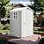 Devoko 4×4 FT Resin Storage Shed with Floor, Plastic Outdoor Garden Shed with Windows and Lockable Doors, Waterproof Outside Tool Sheds for Patio Backyard Lawn, Light Gray