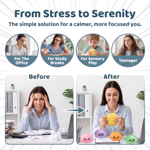 4 Pack Squishy Toys for Adults Stress Relief Toys Balls for Adults — view 4