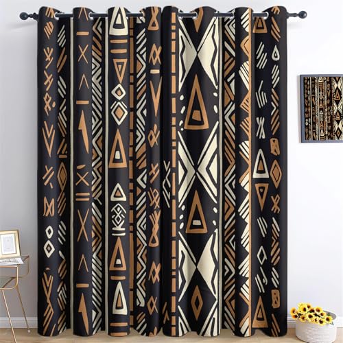 Rideau occultant polyester imprimé 3D design moderne de 214 cm de haut