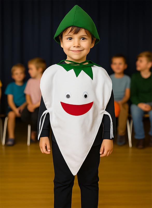 Image of FancyDressWale Fruit & Vegetable Fancy Dress Costume for Kids | Free Size 2-10 Years | School Fancy Dress, Stage Shows, Theme Parties