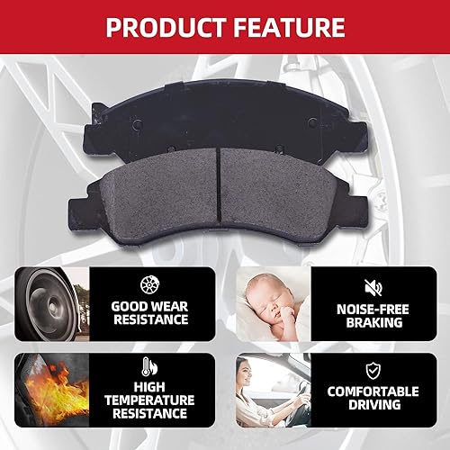 Image of Brakes Premium Ceramic Replacement Front Brake Pad Set For Toyota Camry RAV4 Lexus ES350 Avalon ES300h UX250h UX200 C-HR ES250 Venza