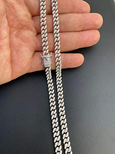 Harlembling Solid 925 Sterling Silver - Miami Cuban Link Chain - Iced 6Mm Micro Necklace - 16-30" Great For Men Or Ladies (24.00) #TOP3
