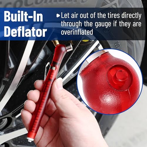 Image of UNCO Pencil Tire Gauge - 3 Pack, 10-75 PSI, Car & Bike Tire Pressure Gauge