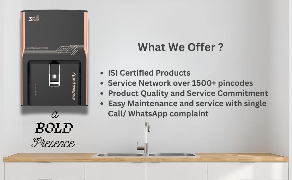 Image of AquaUltra 9L RO+UV Water Purifier | Copper+Zinc+Alkaline 6-Stage Filtration | BIS Approved | Mineral Water Filter for Home, Office & Kitchen Use | Suits with Modular Kitchens