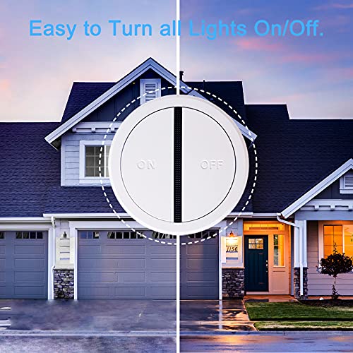 Thinkbee Wireless Light Switch And Receiver Kit - Mini Remote Control Switch For Ceiling Lights, Lamps, Lighting Fixture, Fans No In-Wall Wiring No Wifi Needed, Upadated Ac 80-275V #TOP4