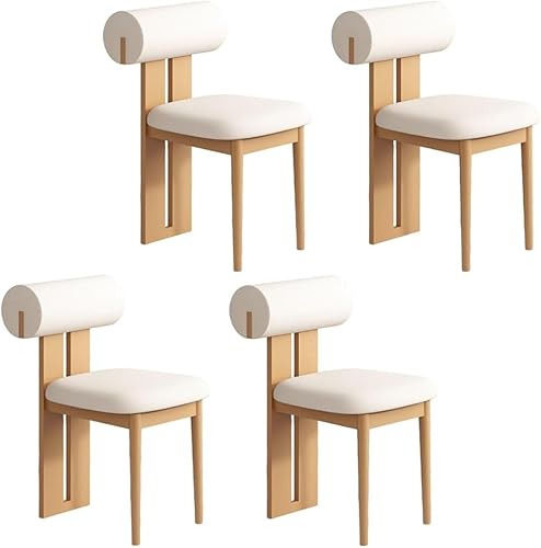 Miniatura 35 de YVYKFZD Juego de sillas de comedor de madera, sillas de cocina tapizadas, silla de comedor sin brazos, silla de sala de estar única, para oficinas,
