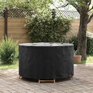 Rantry Gartenm?belabdeckung Schwarz 102 x 102 x 71 cm 420D-Gewebe Schutzhülle für Gartenm?Bel Model4105994
