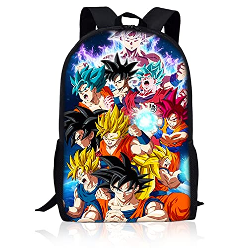 IFHDO Goku Mochilas Infantiles, D-ragon Ball Mochila Kids Escolar Mochila 3D Printed Mochila...