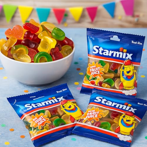 Haribo Starmix Sweet Mini Bags – 100 x 16g Bags - Bulk Party Pack of Mixed Flavour Fruity Sweets for Birthday Parties, Christmas, Halloween and Events.
