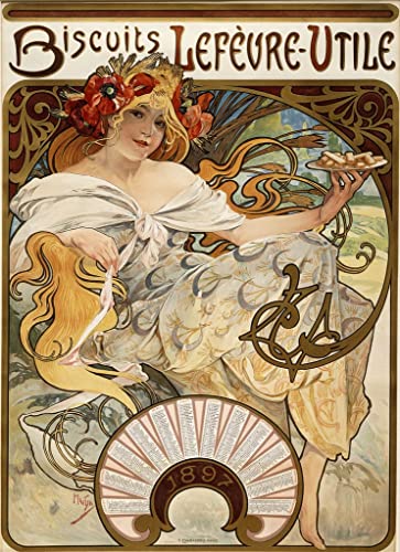 Affiches et gravures d'Alphonse Mucha : une élégante toile moderne de peinture en format 60x90cm
