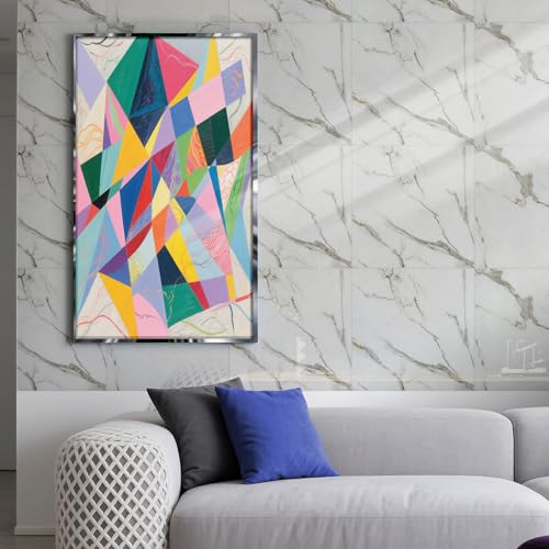 Olvídate de las obras complejas usando azulejos de pared de mármol autoadhesivos 8