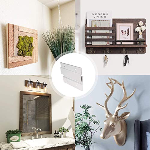 Image of French Cleat Picture Hanger, Aluminum Z Hanger Interlocking Wall Mounting Bracket Hardware Kit Z Clips for Hanging Wall Painting, Mirrors, Panels, Artwork, Cabinet, Whiteboard