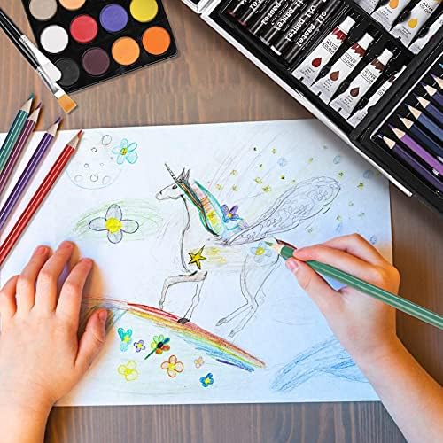 Zezirdas Art Kits for Kids, 146 Pack Artist Painting Set, Art Supplies Set Box with Markers Crayon Colour Pencils Preschool Art Toys Budding Artists Kids Teens Boys Girls 5 51RaKLPRj1L. AC