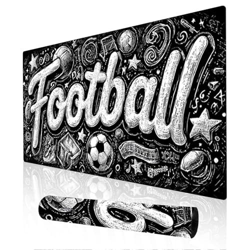 Image of Nuxovilar Professional Large Mouse Pad & Computer Game Mouse Mat (35.4x15.7IN, Football Graffiti Art) (90 * 40cm Football Graffiti)
