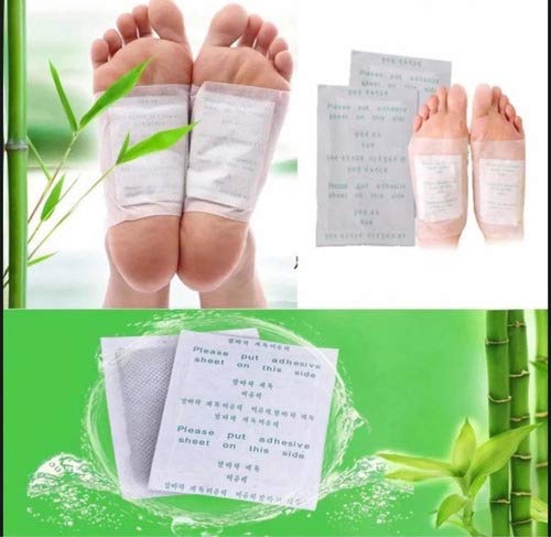Detox Pés Kinoki Elimina Toxinas 20 Saches Almofadas + 20 Adesivos (10 Pares) Medicina Milenar Chine