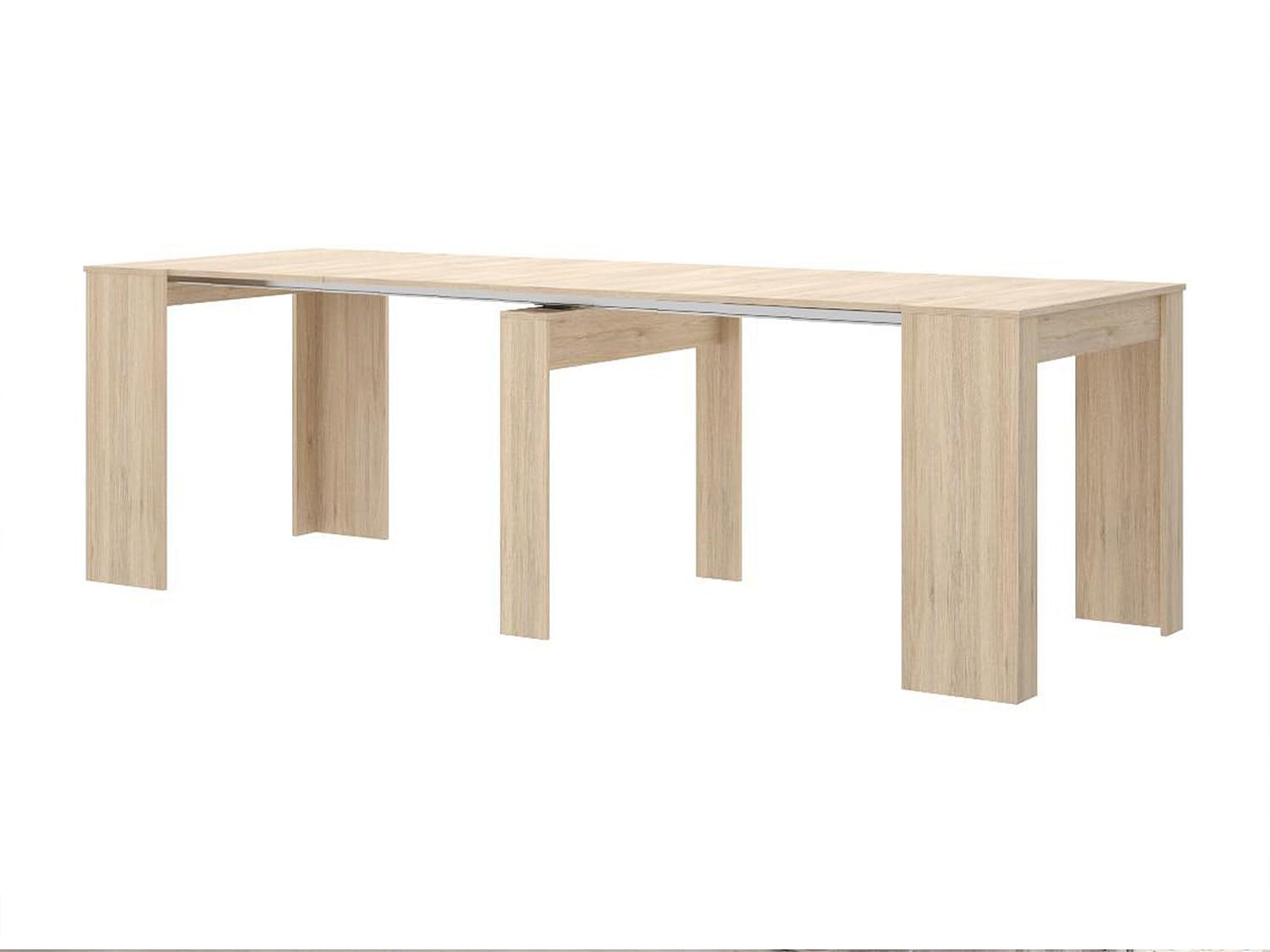 LIQUIDATODO ® - Mesa consola extensible moderna y barata de 51 cm a 239 cm en color natural