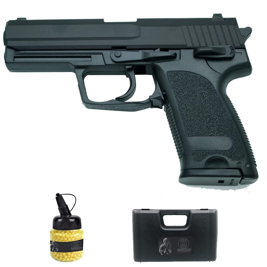 HFC Negra (Muelle) Airsoft | Pistola de Bolas Calibre 6mm + maletín + munición PVC