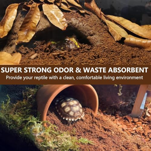Image of BNOSDM 2PCS Reptile Soil Substrate,Fluffy Small-Strand Reptile Substrate,Natural Terrarium Bioactive Soil Bedding for Snakes, Lizards, Tortoises Tarantulas,Lizards