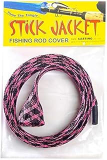 RITE-HITE Orin Briant Stick Jacket Fishing Rod Covers - Casting Stick Jacket, Comes in a Variety of Colors; Keep Your Rod Safe and from Getting Tangled (Pink Snoozi)